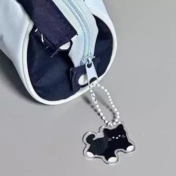 Студенческий пенал для мальчика и девочки с изображением черного кота в корейском стиле