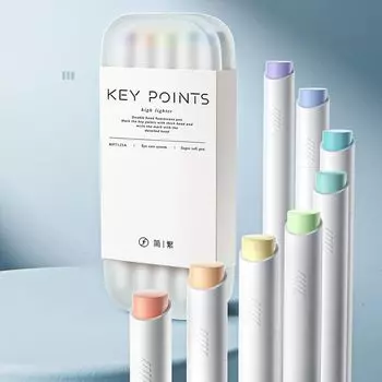 Студенческий подарок Mark Focus Pen Маркер Ручная ручка для учетной записи Цвет линии Маркер Ручка Флуоресцентная ручка