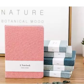 Студенческий простой однотонный блокнот с тканевой поверхностью, литература и искусство, небольшой свежий блокнот для записей, дневник S