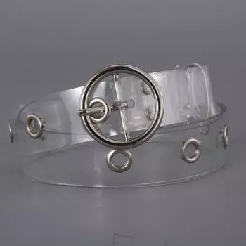 Студенческий Прозрачный Пластиковый Ремень Женское Платье Украшено Простой Любовью Круглая Пряжка Ремень Восемь Стилей 105cm