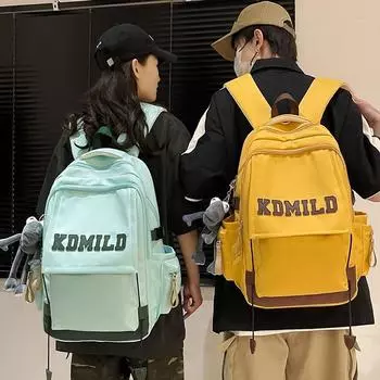 Студенческий рюкзак большой емкости в стиле кампуса с буквенным принтом для мужчин и женщин