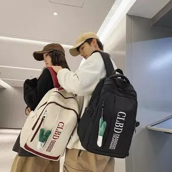 Студенческий рюкзак большой емкости, женский школьный рюкзак с принтом, мужской рюкзак хаки