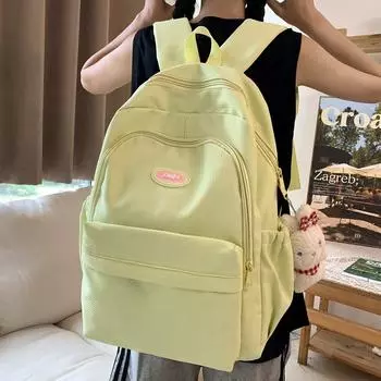 Студенческий рюкзак большой вместимости, школьный рюкзак для учащихся старших классов средней школы чёрный