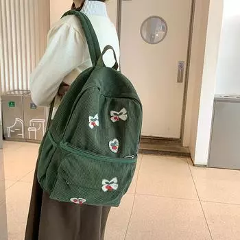 Студенческий рюкзак Cordour Schoolbag Женский рюкзак с бантом белый