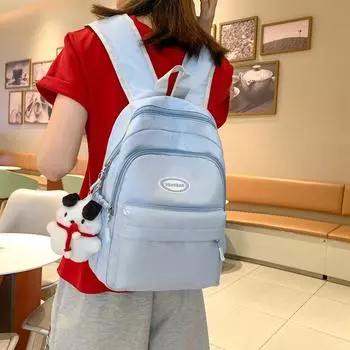 Студенческий рюкзак Маленький школьный рюкзак для женщин белый