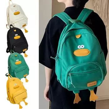 Студенческий рюкзак, милый детский рюкзак, мультяшный рюкзак для мальчиков и девочек, модная детская нейлоновая сумка One Size чёрный