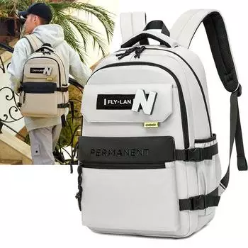 Студенческий рюкзак, мужская сумка для компьютера, большой вместительный дорожный рюкзак, женский школьный рюкзак для младших и старших классов серый