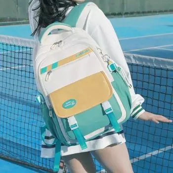 Студенческий рюкзак Рюкзак большой емкости Водонепроницаемый рюкзак Легкий рюкзак 32x19x45cm чёрный