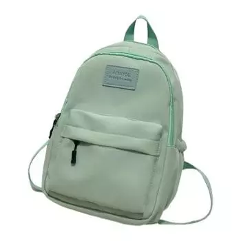 Студенческий рюкзак с надписью «Мода» Однотонный цвет Регулируемые лямки Легкий боковые карманы Для девочек чёрный