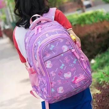 Студенческий рюкзак с принтом банта, водонепроницаемый, гладкий, на молнии, сумка для книг, сумка-карандаш для D