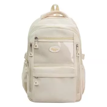 Студенческий рюкзак в стиле колледжа, женский рюкзак контрастного цвета белый