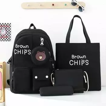 Студенческий рюкзак в студенческом стиле, школьный рюкзак, женский школьный рюкзак с буквенным принтом, дорожный рюкзак розовый