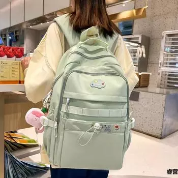 Студенческий рюкзак Женский школьный компьютерный школьный рюкзак для путешествий синий