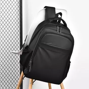 Студенческий школьный мужской деловой компьютерный рюкзак для путешествий на открытом воздухе, рюкзак большой емкости чёрный