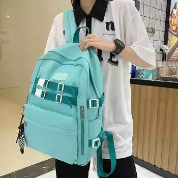 Студенческий школьный рюкзак большой емкости, дорожный рюкзак, водонепроницаемый женский рюкзак