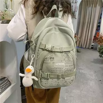 Студенческий школьный рюкзак большой емкости, модный рюкзак, нейлоновый женский рюкзак, водонепроницаемый дорожный рюкзак