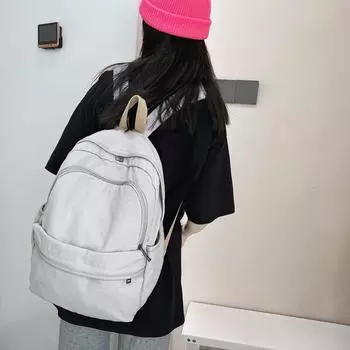 Студенческий школьный рюкзак большой емкости в стиле ретро, женский рюкзак, дорожный рюкзак