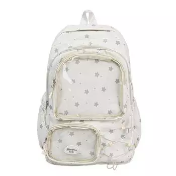 Студенческий школьный рюкзак большой вместимости, женский рюкзак в стиле колледжа белый