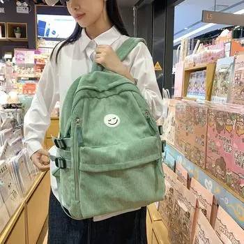 Студенческий школьный рюкзак большой вместимости для мужчин и женщин чёрный