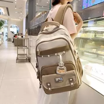 Студенческий школьный рюкзак для женщин, большой емкости, цветной дорожный компьютерный рюкзак красный