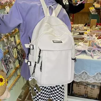 Студенческий школьный рюкзак, простой женский рюкзак большой емкости, водонепроницаемый дорожный рюкзак