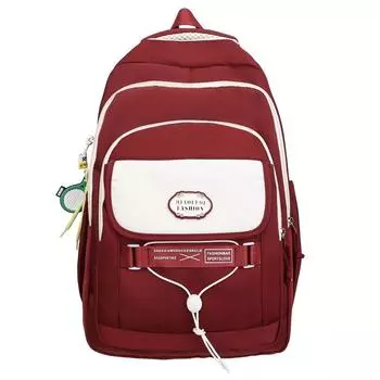 Студенческий школьный рюкзак с контрастной строчкой, большой емкости, школьный рюкзак для старшеклассников чёрный