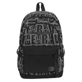 Студенческий школьный рюкзак с принтом граффити, женский рюкзак для кампуса, большой емкости, мужской школьный рюкзак белый