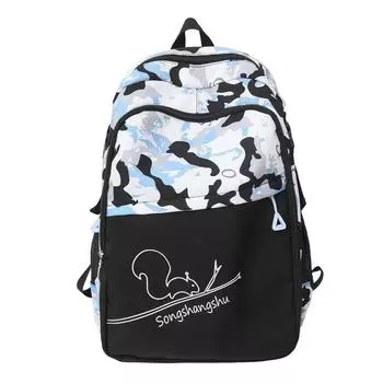 Студенческий школьный рюкзак с принтом, мужской рюкзак большой емкости, легкий спортивный рюкзак для путешествий серый