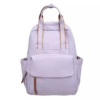 Студенческий школьный рюкзак в стиле колледжа, женский рюкзак большой вместимости, рюкзак для путешествий в кампусе фиолетовый
