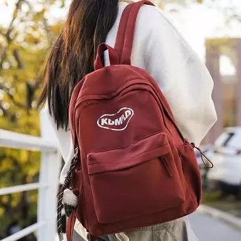 Студенческий школьный рюкзак женский легкий рюкзак в стиле колледжа зелёный