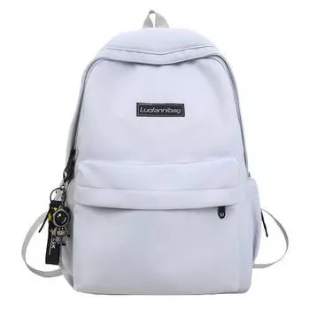 Студенческий школьный рюкзак Женский однотонный рюкзак Мужской дорожный рюкзак Small синий