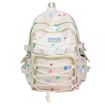 Студенческий школьный рюкзак Женский рюкзак большой вместимости Рюкзак для компьютера белый