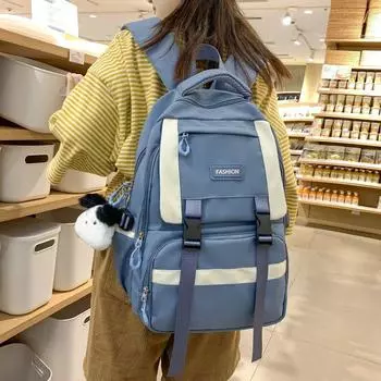 Студенческий школьный рюкзак, женский рюкзак большой емкости, мужской дорожный рюкзак фиолетовый