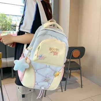 Студенческий школьный рюкзак женского цвета, пригородный рюкзак для девочек-подростков чёрный