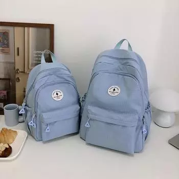 Студенческий школьный женский легкий водонепроницаемый рюкзак для защиты позвоночника, дорожный рюкзак для девочек Small синий