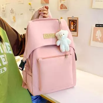 Студенческий школьный женский нейлоновый рюкзак, рюкзак большой емкости