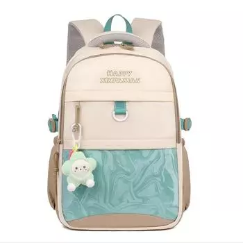 Студенческий школьный женский однотонный рюкзак чёрный