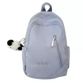 Студенческий школьный женский однотонный рюкзак, рюкзак большой емкости