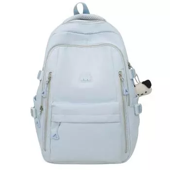 Студенческий школьный женский рюкзак большой емкости, однотонный дорожный рюкзак для девочек чёрный