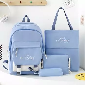 Студенческий школьный женский рюкзак, однотонный рюкзак чёрный