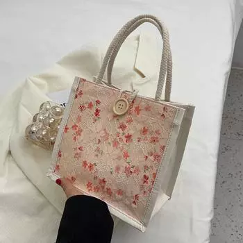 Студенческий Универсальный Портативный Ланч-бокс Сумка Бенто Женский Зарубежный Стиль Выход Маленькая Сумка оранжевый