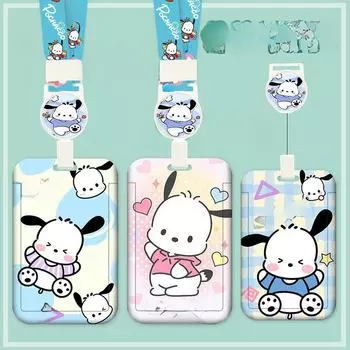 Студенческое удостоверение с мультяшным рисунком и держатель для карты доступа с выдвижным шнурком - Милая карта на школьный автобус и питание для детей Single Card Set