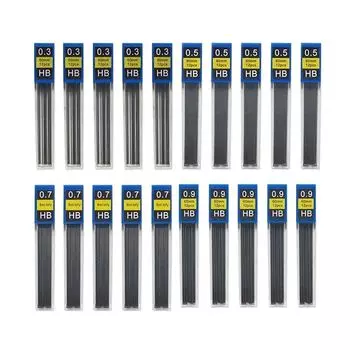 Студент 0,3 мм 0,5 мм 0,7 мм 0,9 мм стержень для карандашей автоматический карандаш стержень для карандашей HB стержни для карандашей 0.3mm