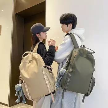 Студенческий рюкзак мужской спортивный большой вместимости дорожный рюкзак легкий компьютерный школьный рюкзак серый