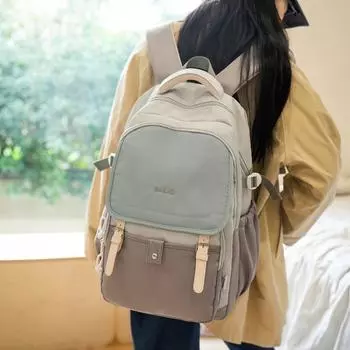 Студенческая сумка женский рюкзак для школьников младших классов дорожный рюкзак чёрный