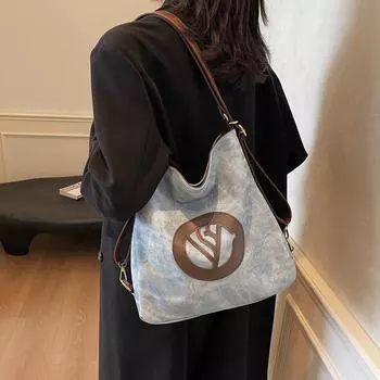 Student Class Commuting Large Capacity Tote Bag Women s Backpack коричневый