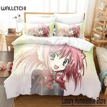 Student Councils Discretion Bedding Set Boys Girls Twin Queen Size Seitokai no Ichizon Duvet Cover Pillowcase Bed Kids Adult 70x133cm 2pcs