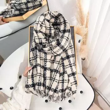 Студенческая пара, небольшой ароматный шарф с рисунком в виде круга, женский высококачественный мягкий вощеный теплый шарф 65*180 коричневый