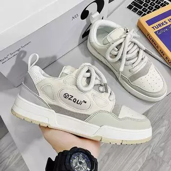 Student leather lace-up casual board shoes men s fashion literary style niche shoes trendy low-top bread shoes 39