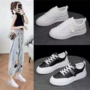 Student little white shoes women s new women s shoes platform spring and autumn sports summer versatile 2024 spring and summer casual shoes 35 чёрный